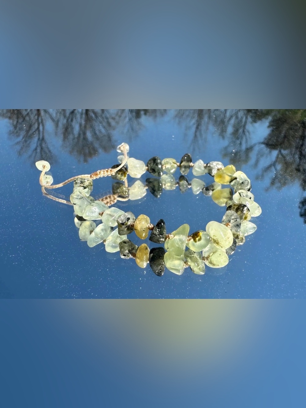 Prehnite Adjustable Stack Bracelet